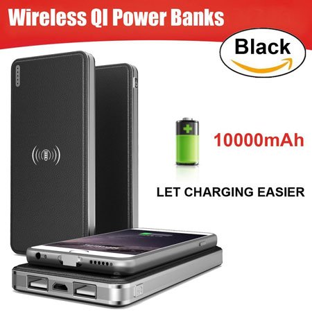 10000mAh Portable Wireless Charger Power Bank by ToullGo