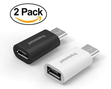 [2 in 1 Pack] Tronsmart USB-C to Micro USB Adapter for Note 7