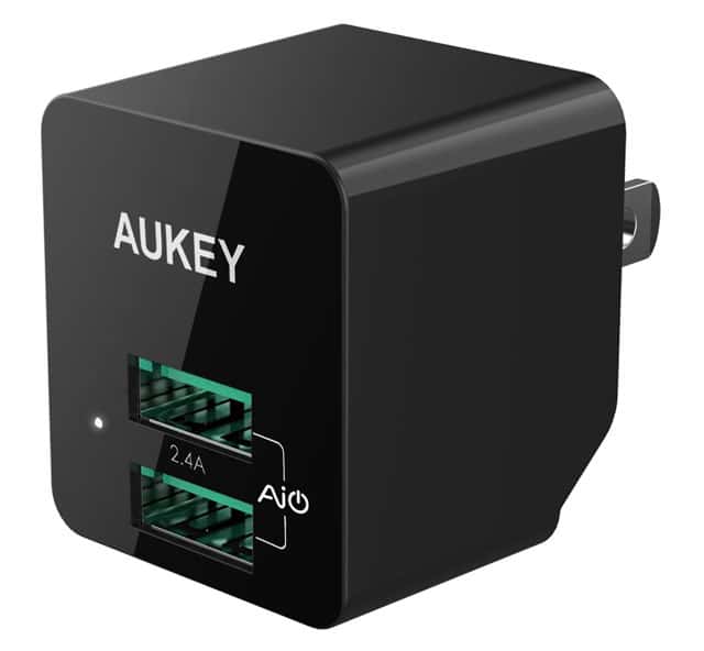 AUKEY 12W Dual Port Home Travel USB Wall Charger