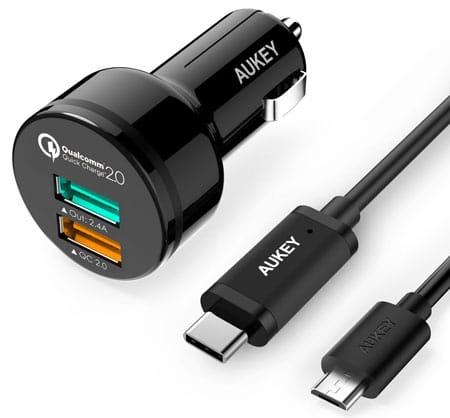 AUKEY Dual Port Car Charger for Xperia XZ