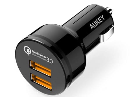 Aukey CC-T8 Car Charger with Dual Quick Charge 3.0 Ports