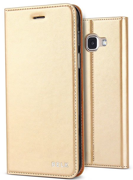 BELK Premium Luxury PU Leather Wallet Case for Samsung Galaxy A7 2017