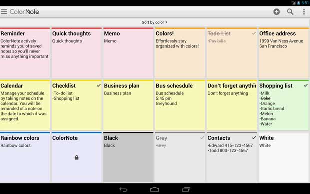 Color Note - Best Android App for Writers