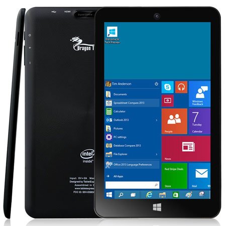 Dragon Touch i8 Pro 8" Windows 10 Tablet