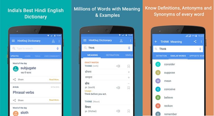 Best English to Hindi Dictionary App by Hinkoji