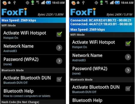 FoxFi - Android Tethering App