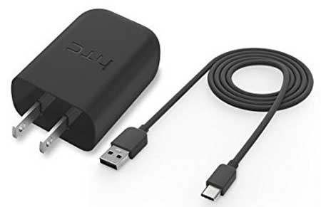 Genuine HTC 10 Rapid Charger + USB Type-C Cable