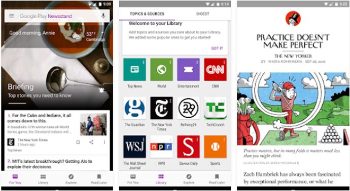 Google Play Newsstand - Android Magazine App