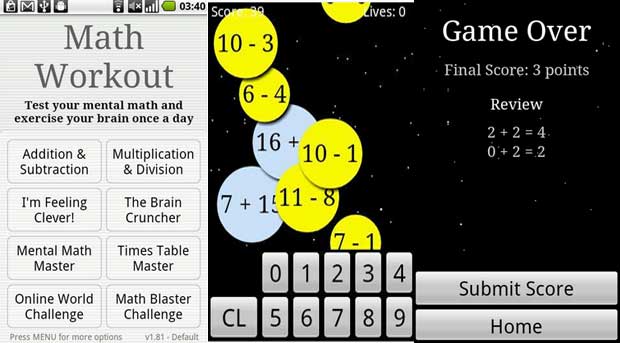 Math Workout - Free Brain Training App for Android