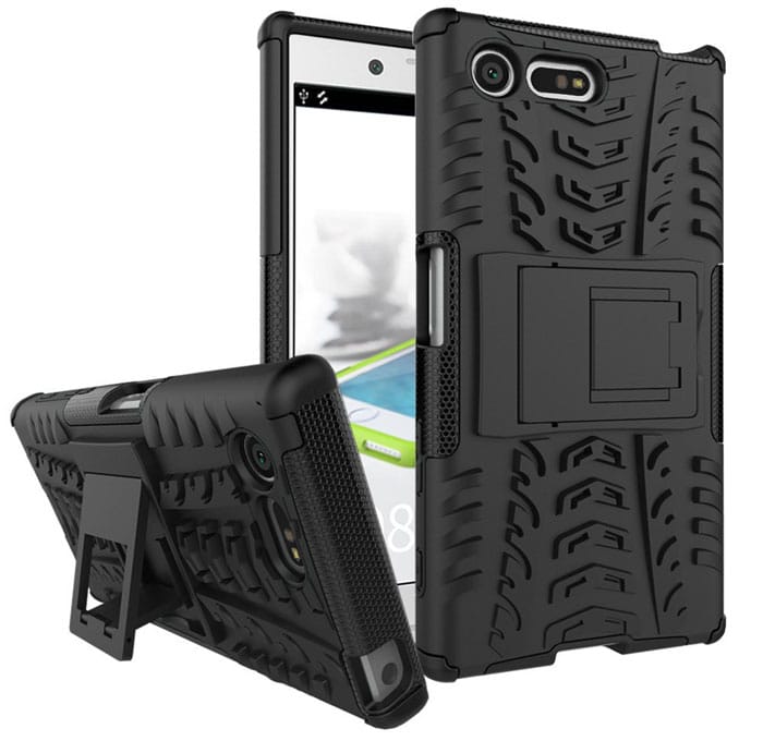 MicroP Dual Layer Hybrid Kickstand Case for Xperia X Compact