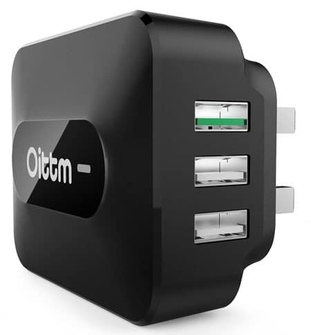 Oittm 25W 3-Port USB Travel Wall Charger