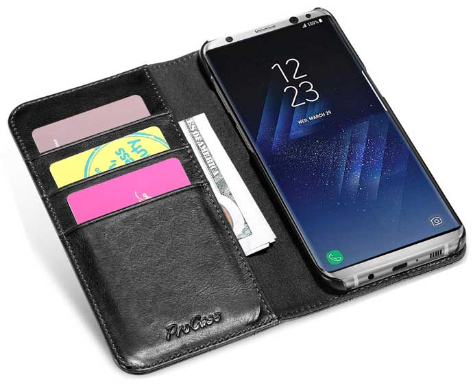 ProCase Galaxy S8+ S8 Plus Genuine Leather Case