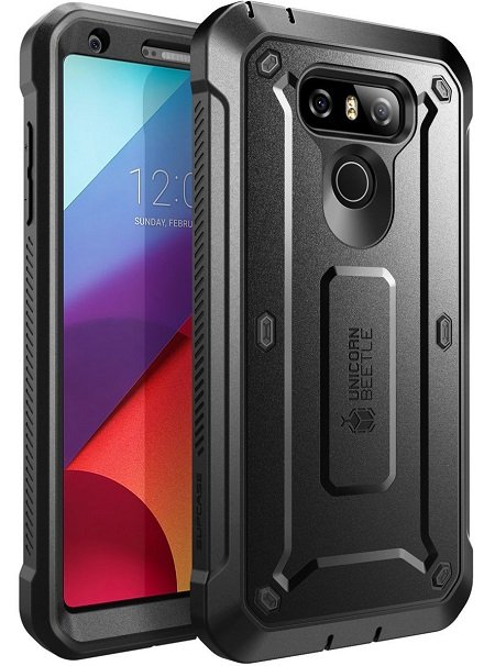 SUPCASE Rugged Holster Case with Built-in Screen Protector for LG G6