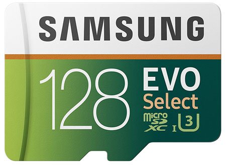 Samsung 128GB 100MB/s (U3) MicroSD EVO Select Memory Card with Adapter (MB-ME128GA/AM)