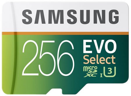 Samsung EVO Select Micro SDXC Memory Card, 256GB