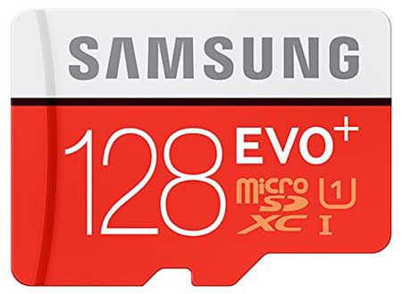 Samsung Micro SD EVO+ 128GB Memory Card with Adapter
