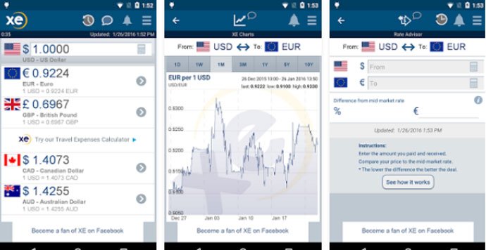 XE Currency - Offlice Currency Converter App