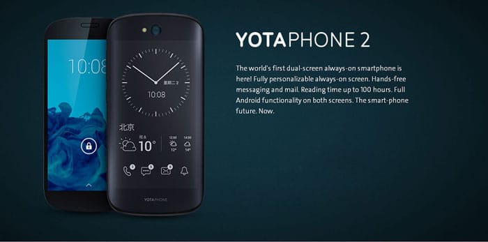 Yotaphone 2 Always on Back Screen