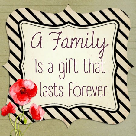 a family is a gift
