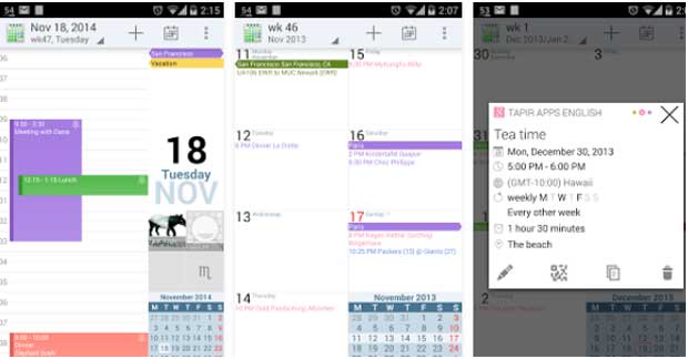 aCalendar - Free Calendar Apps for Android