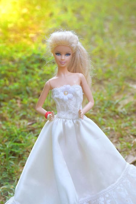 doll image with white dress