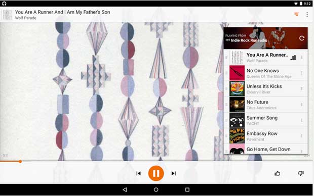 Google Play Music Player App for Android