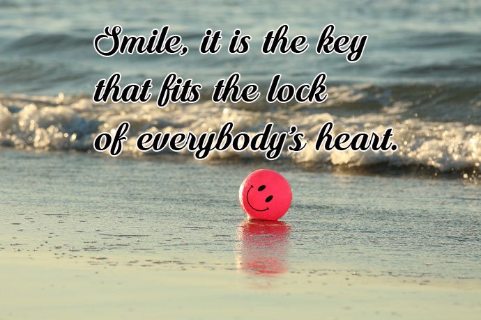 ball smile image with quote