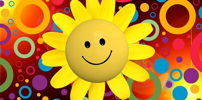 happy smile emoji in the sun