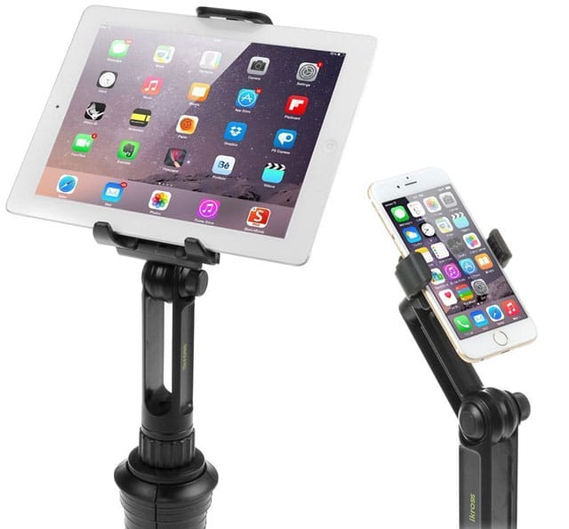 iKross 2-in-1 Tablet and Cellphone Adjustable Swing Extended Cup Mount Holder