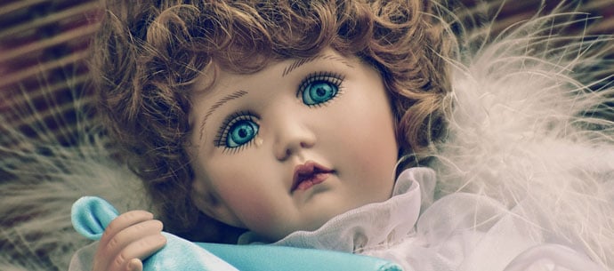 sad doll crying