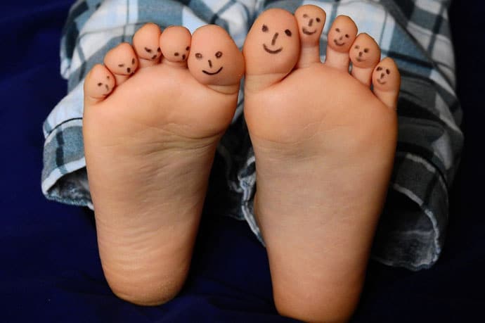 Smiley Signs in the Baby Feet